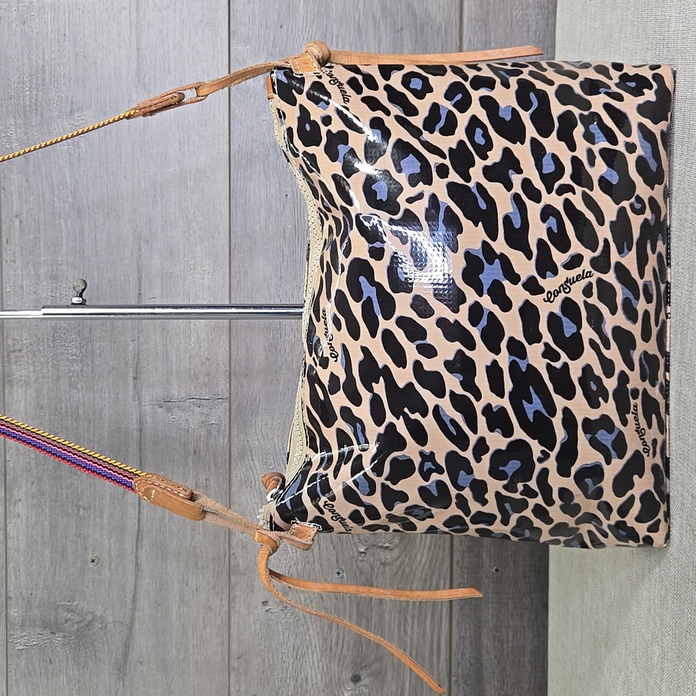 Consuela Leopard Print Crossbody Bag with Pink Strap - Picture 5 of 14